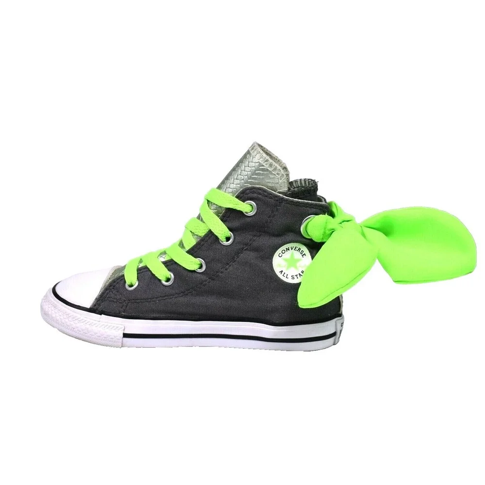 Converse Chuck Taylor All Star Youth Kids Black Mid Top Canvas Sneaker Shoes  10